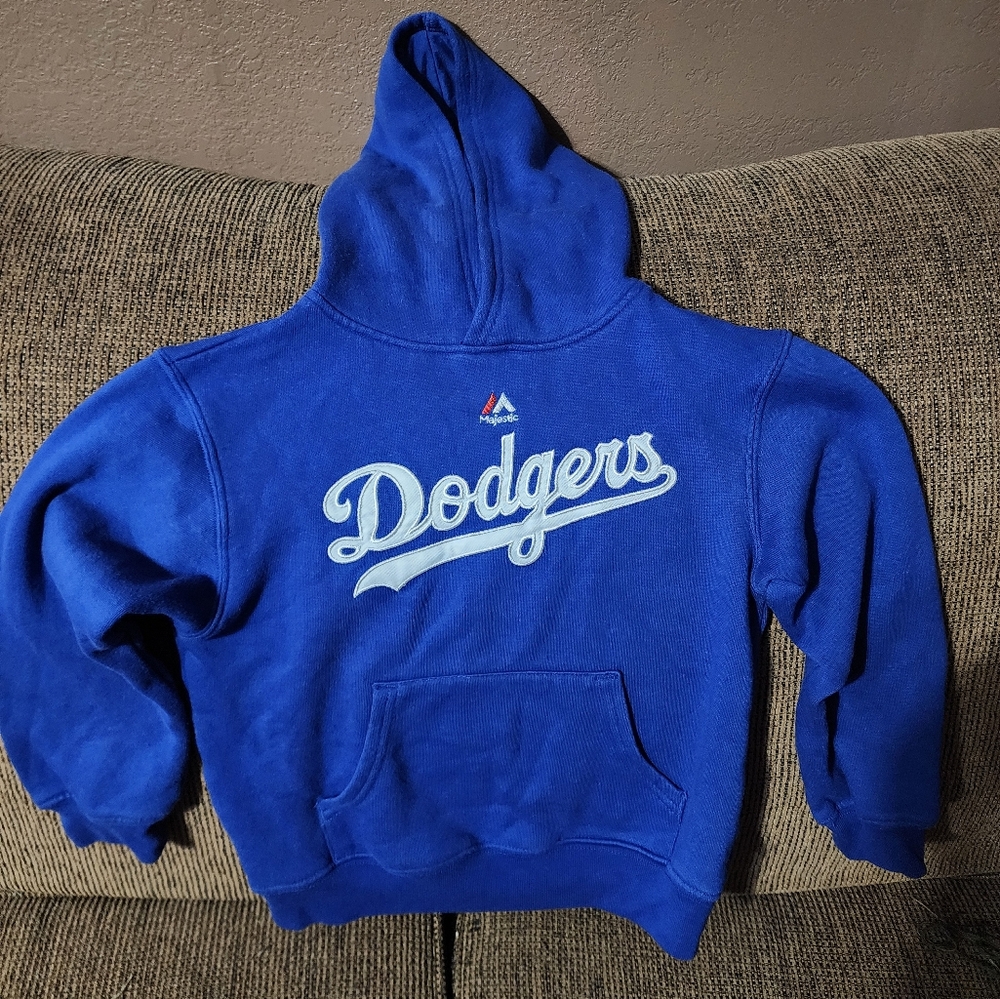 Toddlers Majestic Royal Blue Dodgers Hoodie Sz.LgT